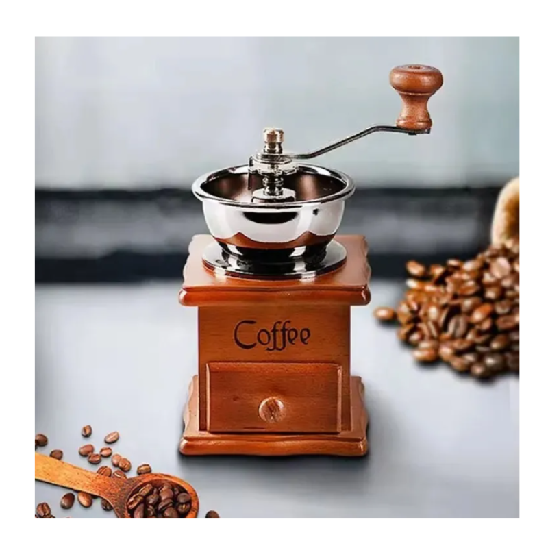 Molino De Café Manual Portátil De Madera