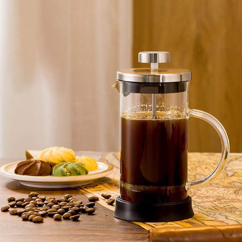 Cafetera Prensa Francesa Vidrio 600ml Acero