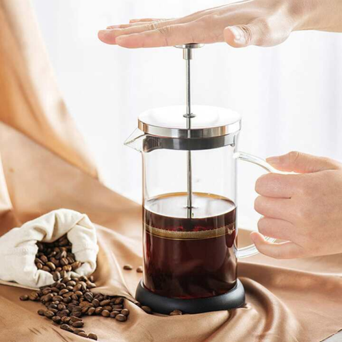 Cafetera Prensa Francesa Vidrio 600ml Acero