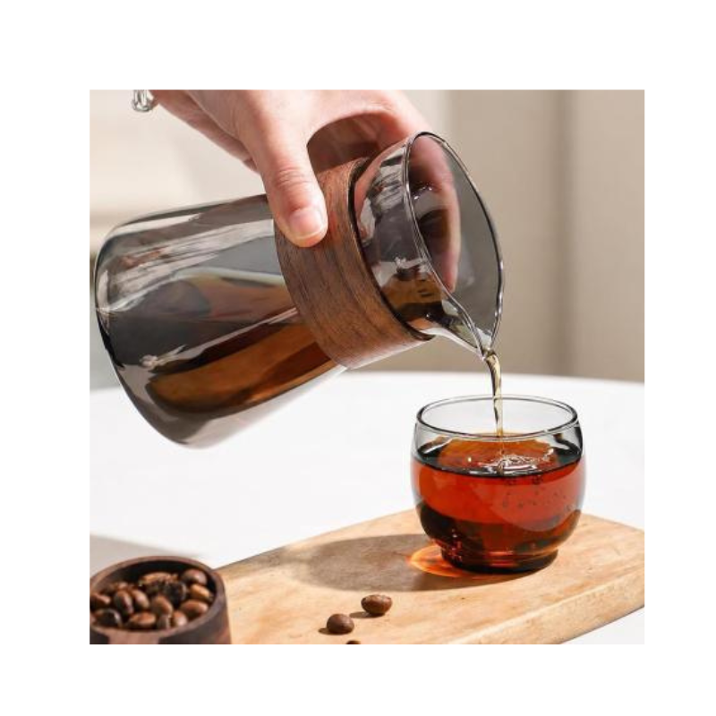 Jarra Servidor Café Vidrio Borosilicato Estilo Japones 370ml