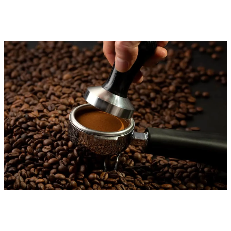 Tamper Café 58mm Acero Inoxidable Madera