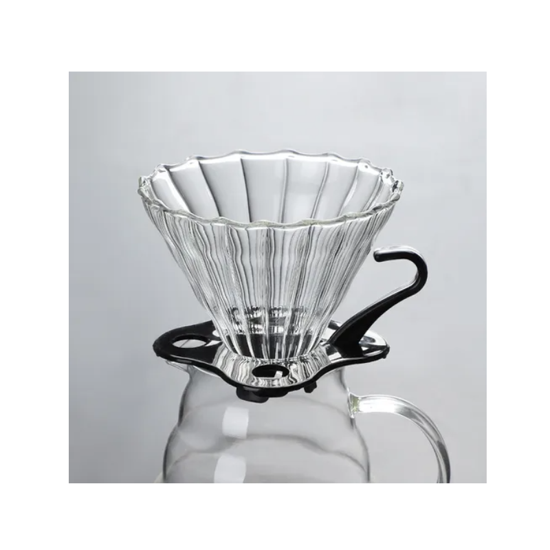 Metodo V60 Cristal Con Base Negra